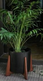 Maceta Línea Cilindro con Pie de Madera - Imagen 9